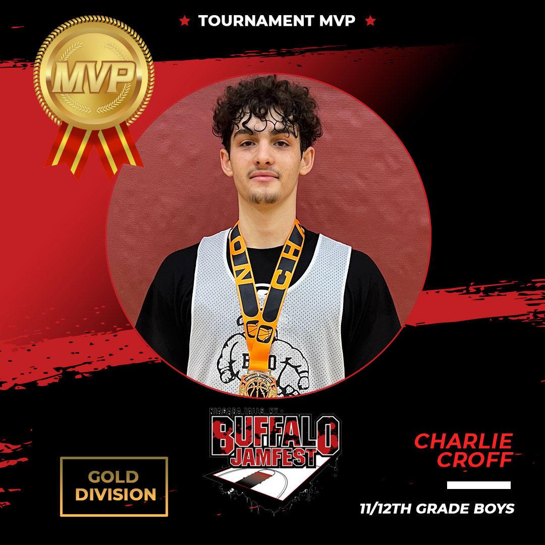 Buffalo Jamfest, 11/12th-grade boys gold division MVP, Charlie! #BuffaloEagles