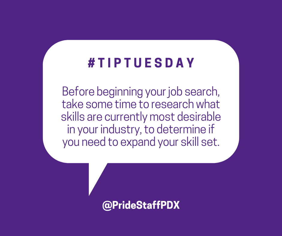 Consider expanding your skill set before a job search. 

#TipTuesday