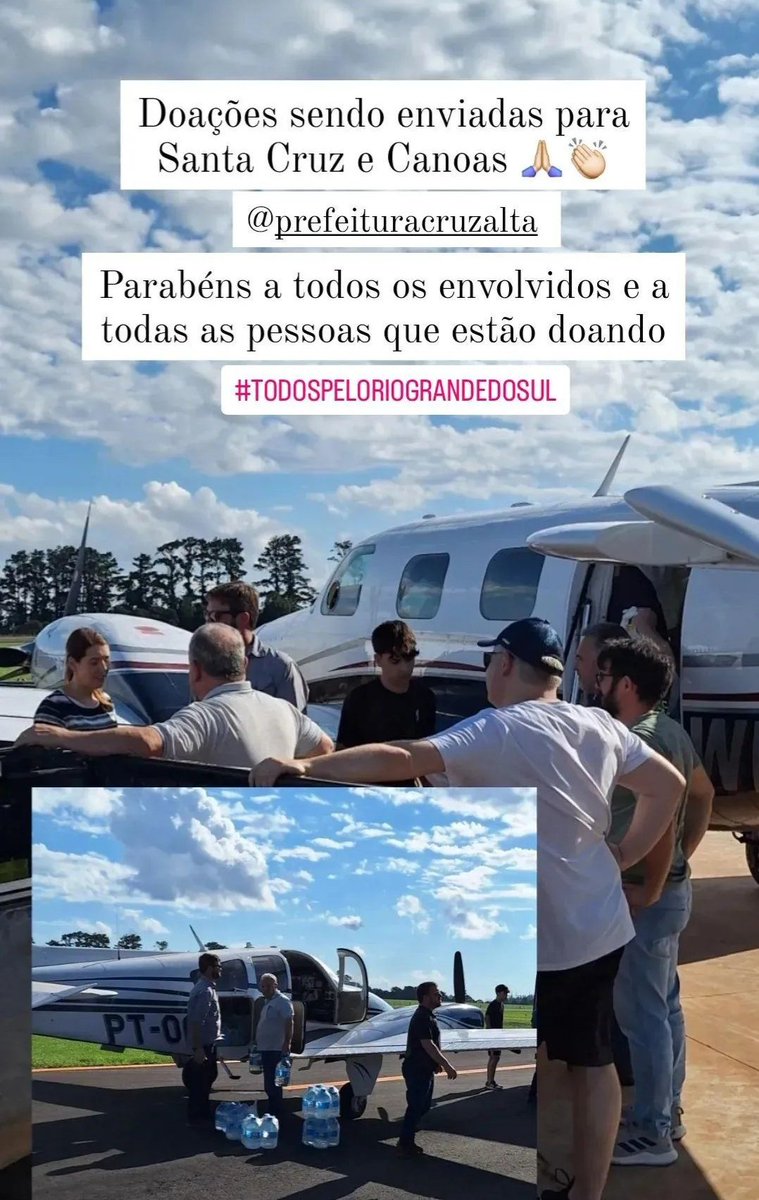 Atualização: vai chegar, se não for pela estrada vai ser pelo céu mesmo! 
Estamos com o ginásio lotado de doações e os empresários disponibilizaram avião. 🫶🏼🙏🏻🙏🏻🙏🏻