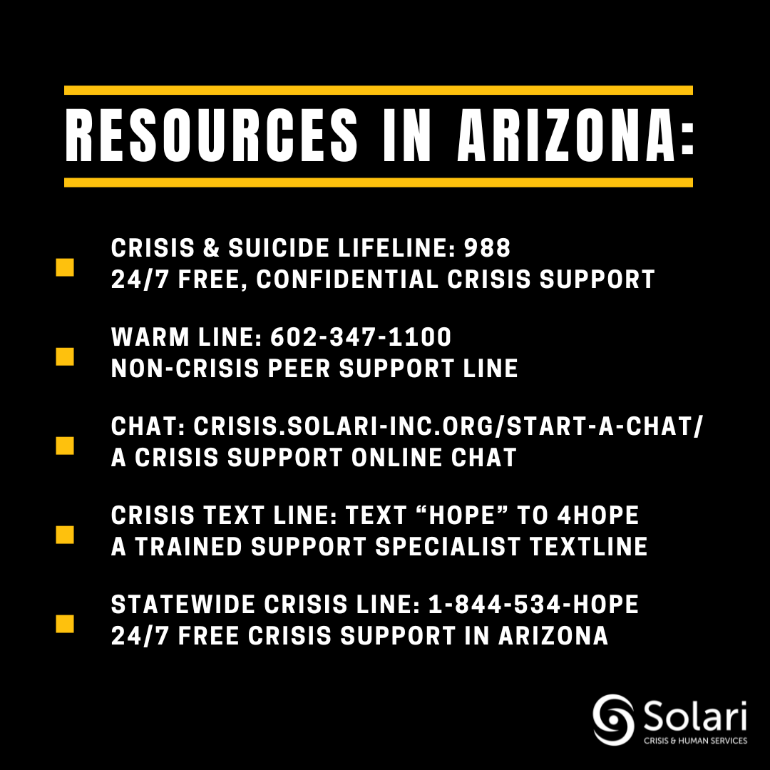 Solari provides vital mental health resources throughout Arizona that save lives and #inspirehope. #NationalWomensHealthWeek #WomensHealth