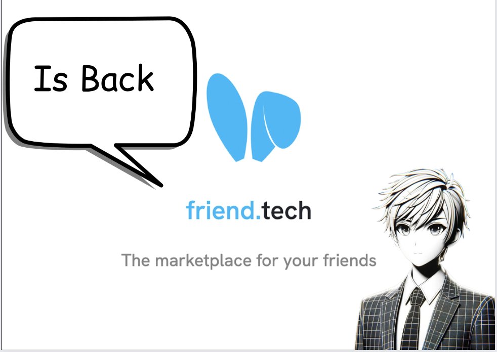 SocialFi meta is here📎

Do you remember @friendtech ?

They are finally back. Check below how👇

/1
