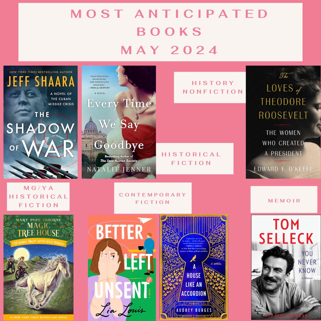 A new month means lots of new releases. Check out these great books coming out in May. What book are you most excited to read this month? #newreleases #histfic #mayreleases

bit.ly/thmspring2024b…