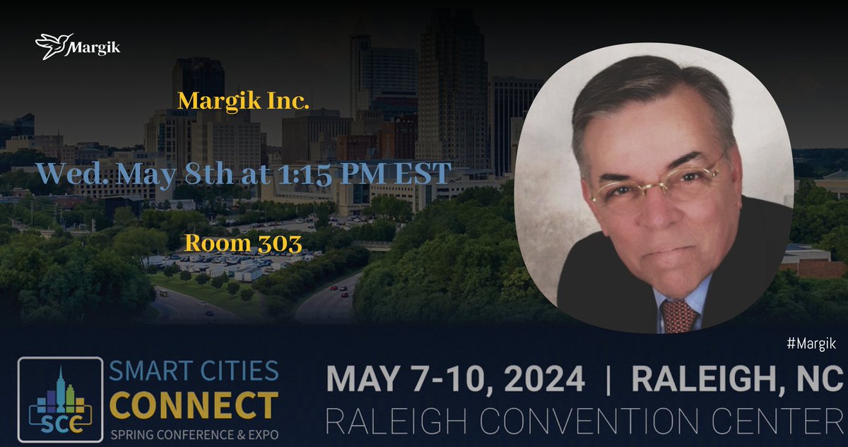 Our COO/ CFO, Joe Fischer, will be presenting Margik's lighting solutions at Smart Cities Connect in Raleigh, NC on Wednesday at 1:15 PM in Room 303. Let us know if you're also attending the conference!

#smartcitiesconnect #smartcities2024 #raleighnc #startup #innovation #pitch