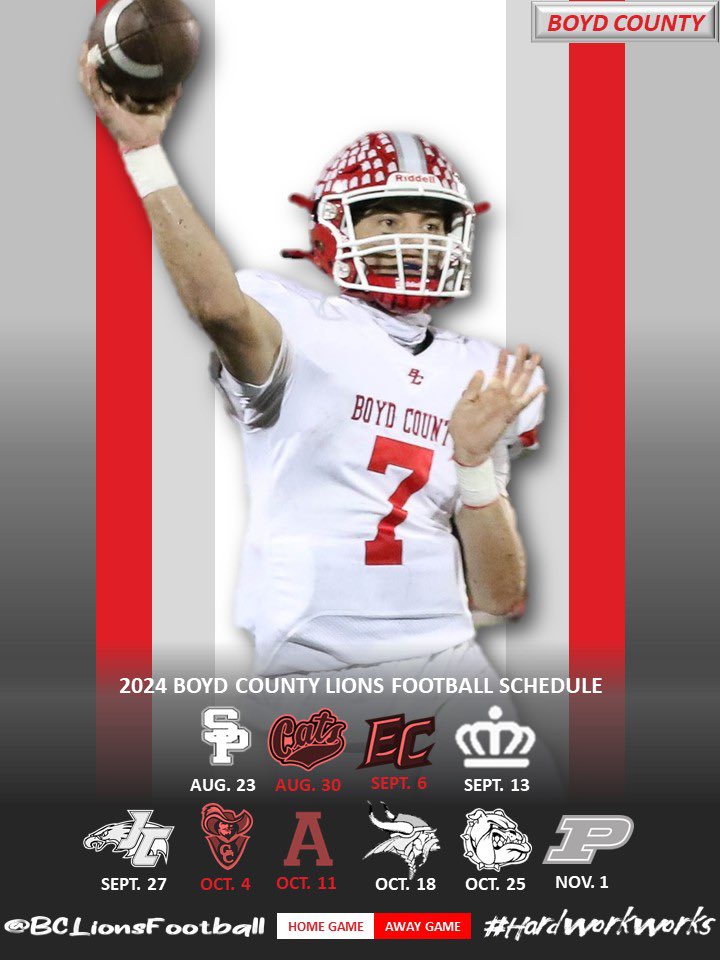 2024 Boyd County Lions Schedule

#HardWorkWorks | #TheCounty