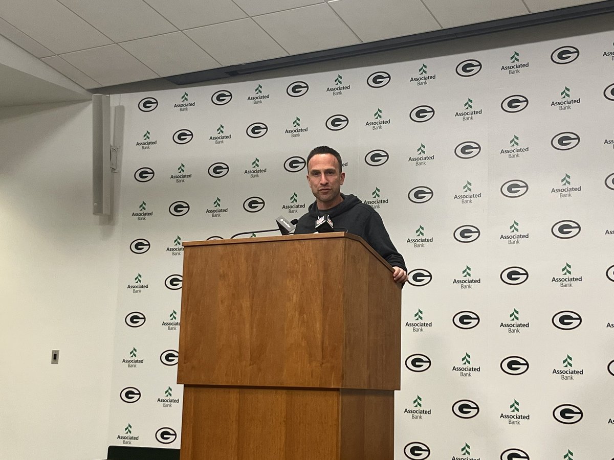 Green Bay Packers Defensive Coordinator Jeff Hafley speaks to the media on May 6th, 2024. Picture via: Matt Schneidman of The Athletic