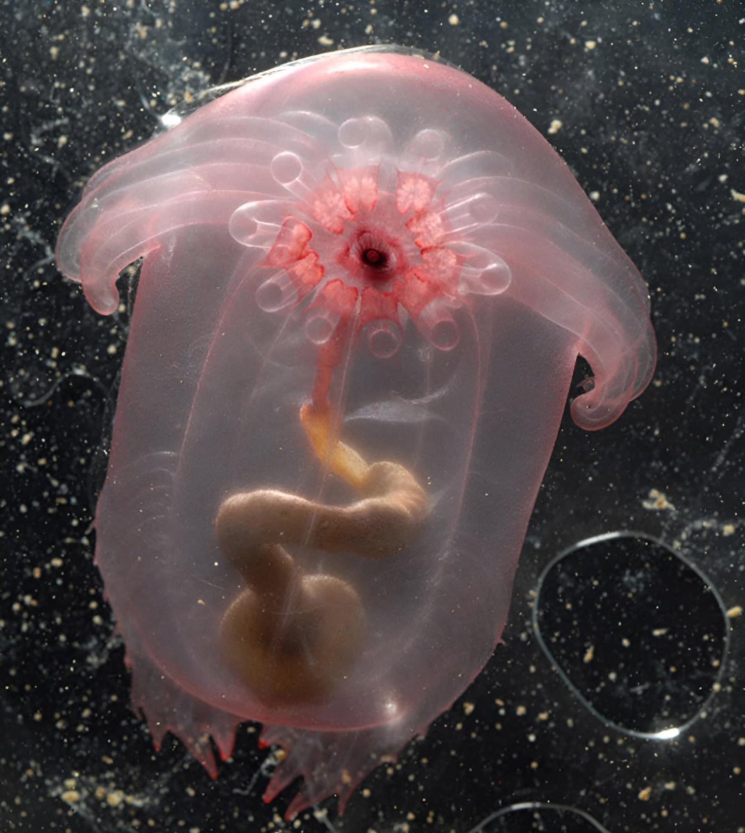 ⚡️📸 Strange Capture of a Transparent Sea Cucumber! 🌊❤️
This undated photo, released by the Marine Life Census and Woods Hole Oceanographic Institution, shows a transparent sea cucumber, Enypniastes, slowly advancing over its numerous tentacles at about 2 cm per minute as it…