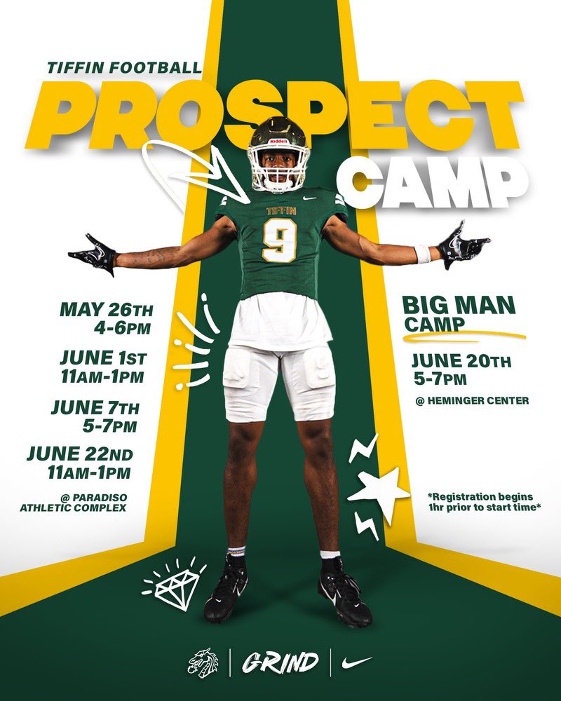 🚨20 Days until our first Prospect Camp!🚨 Great opportunity to get evaluated and coached by our staff! #GRIND 🐲