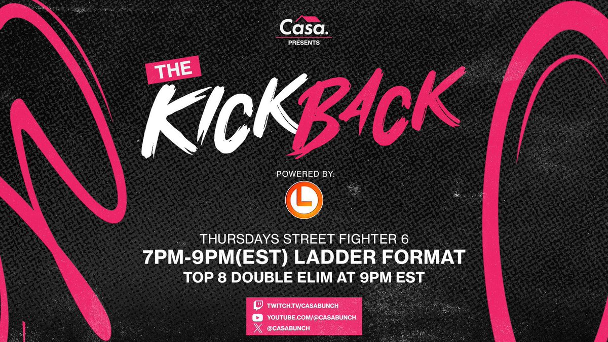 The grind never stops. 🔥💯 Casa returns this week with another episode of The KickBack! Season 2 has been wild and it's almost coming to an end... with only a few episodes left, don't wait! Register for this week's #SF6 🪜now! Links. 🔗👇