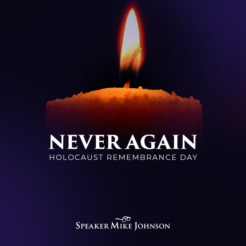 On Holocaust Remembrance Day, and every day, we say #NeverAgain.
