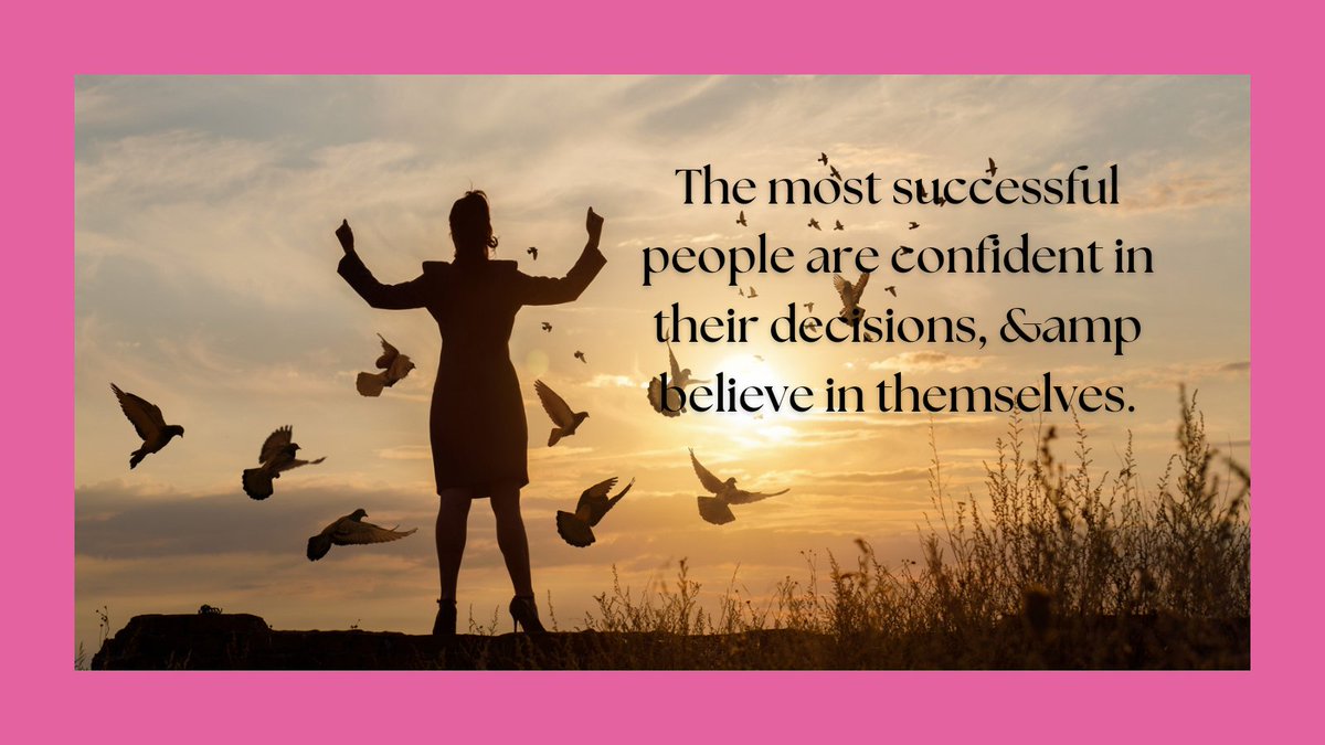 The most successful people are confident in their decisions, champions believe in themselves. #trustyourself #confidenceiskey