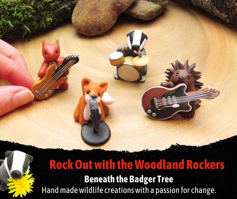 Find your wild side with this wildlife band by Beneath The Badger Tree. The Woodland Rockers wildlife ornaments have been created to celebrate Sir Brian May's continued fight to protect wildlife with 25% from the sale being donated to the Save Me Trust! 💚 beneaththebadgertree.com/product-page/w…