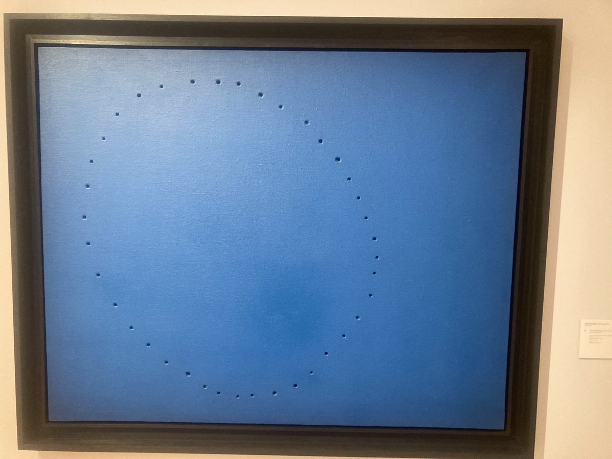My highlights of #Christie’s auction preview at Rockefeller Center, always difficult to choose one but today, my favorite, was this blue canvas by Maestro #LucioFontana, kinetic and peaceful, with misleading intensity, simply breathtaking, how I wish, that I could buy it,dream on