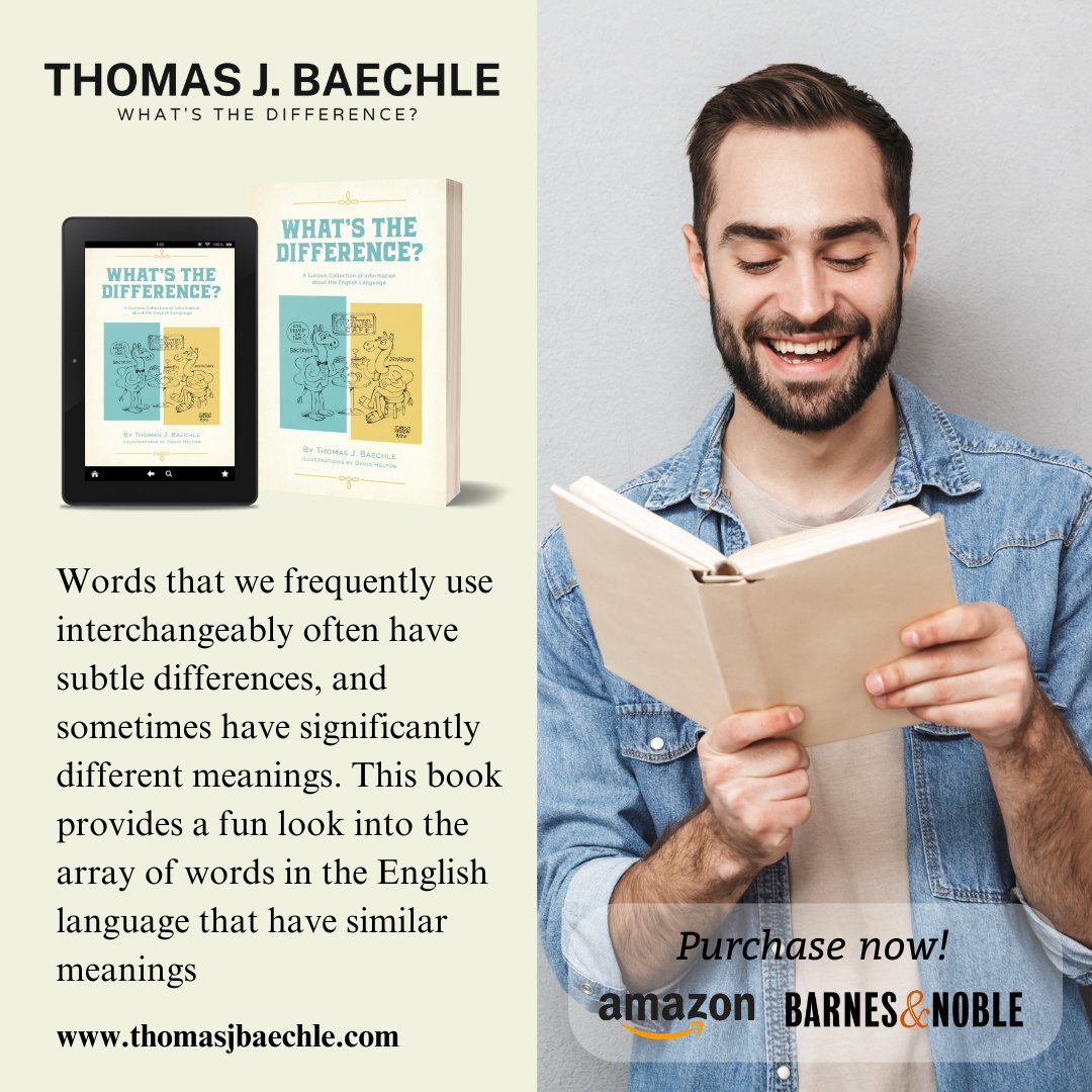 Dive into the world of semantics with this engaging book, offering a playful exploration of English words often used interchangeably.  Amazon: amzn.to/3Do7PJ1
.
#whatsthedifference #thomasbaechle #wordmeanings #similarwords #subtledifferences #funread #wordexploration