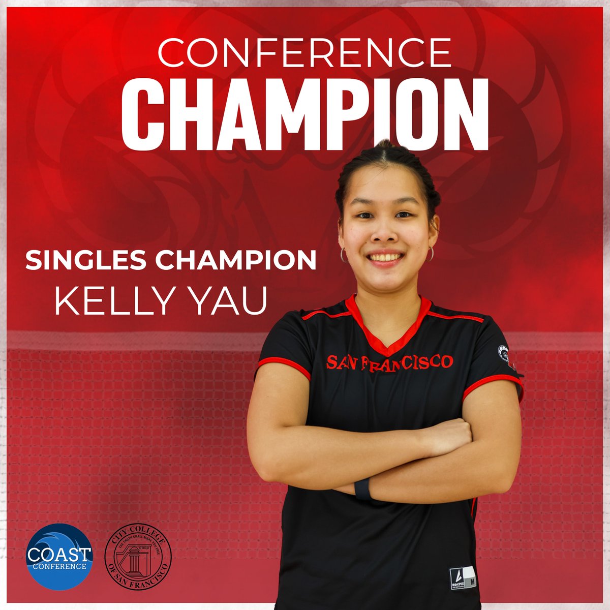 Congrats to Kelly Yau on winning the Coast Conference Singles Championship 🏸🏆