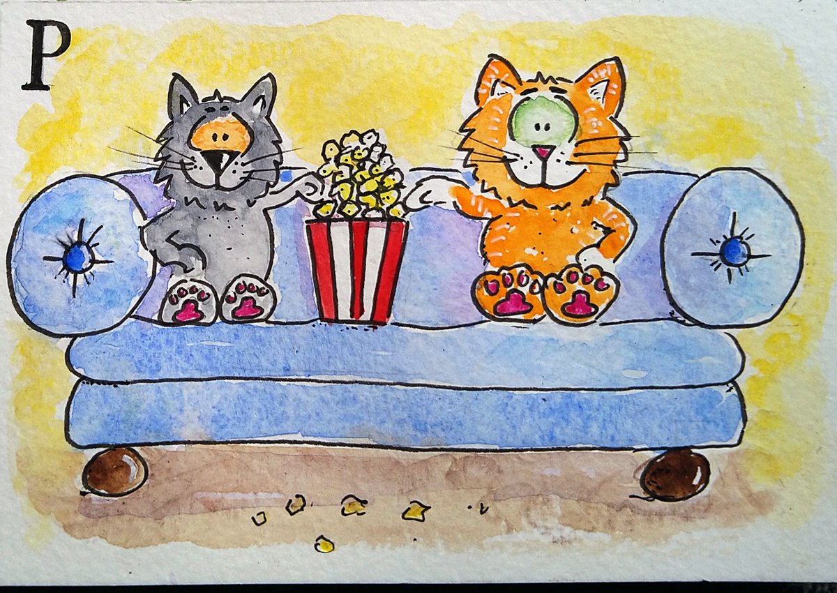 @AnimalAlphabets #AnimalAlphabets Hi all. As it's P for #Popcorn it must be time to get settled for a film night. Have a great week. 👍