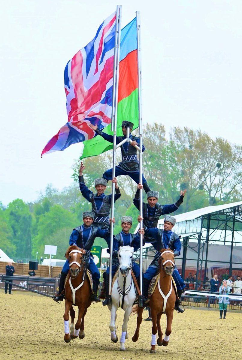 Fabled Garabagh horses from #Azerbaijan at @windsorhorse in the UK