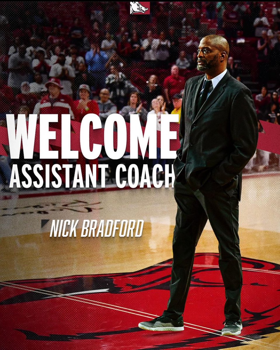 BREAKING: Former Wichita State assistant coach Nick Bradford (@CoachBradford21) accepted the Arkansas Razorbacks assistant coaching role. Sources tell @BTNScouting The former Fayetteville High School basketball standout who was apart of the Wichita State staff last season is no…
