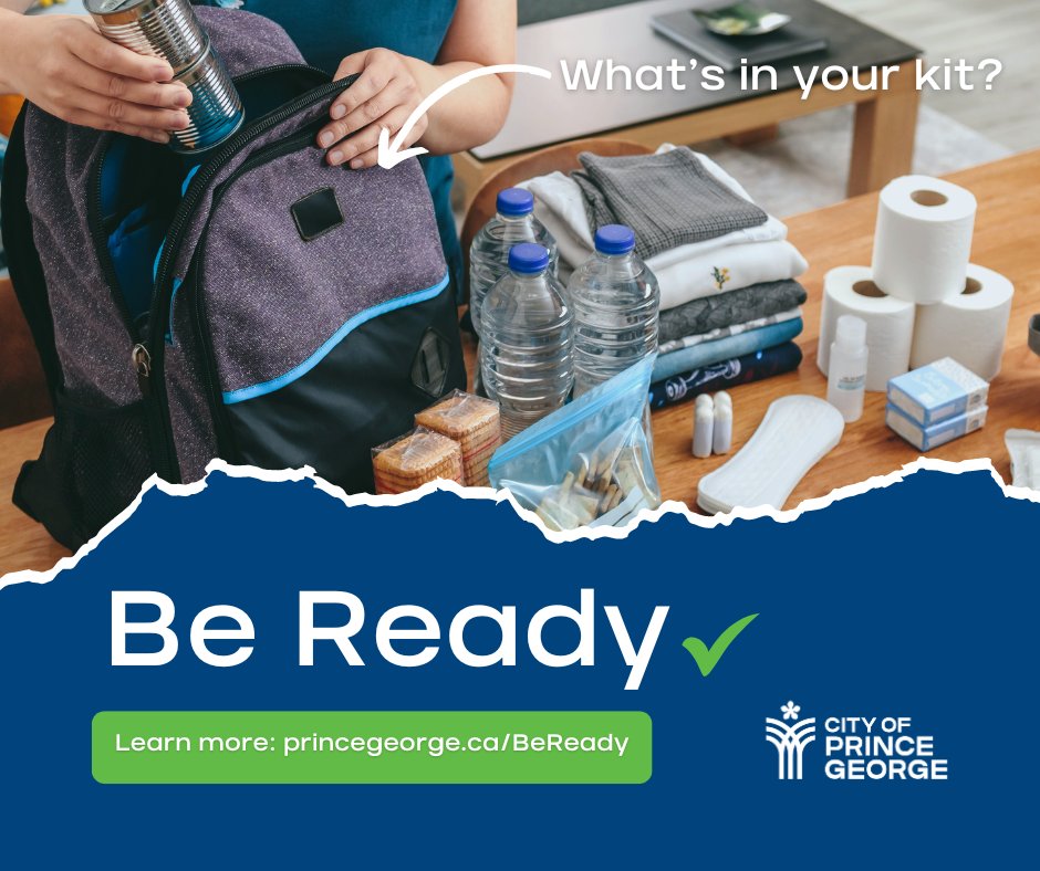 Do you have an emergency kit for your home? Do you want a chance to win one? 🤔 Happy #EmergencyPreparednessWeek! There are two fun activities that you can take part in for a chance to win. Learn more: princegeorge.ca/BeReady
