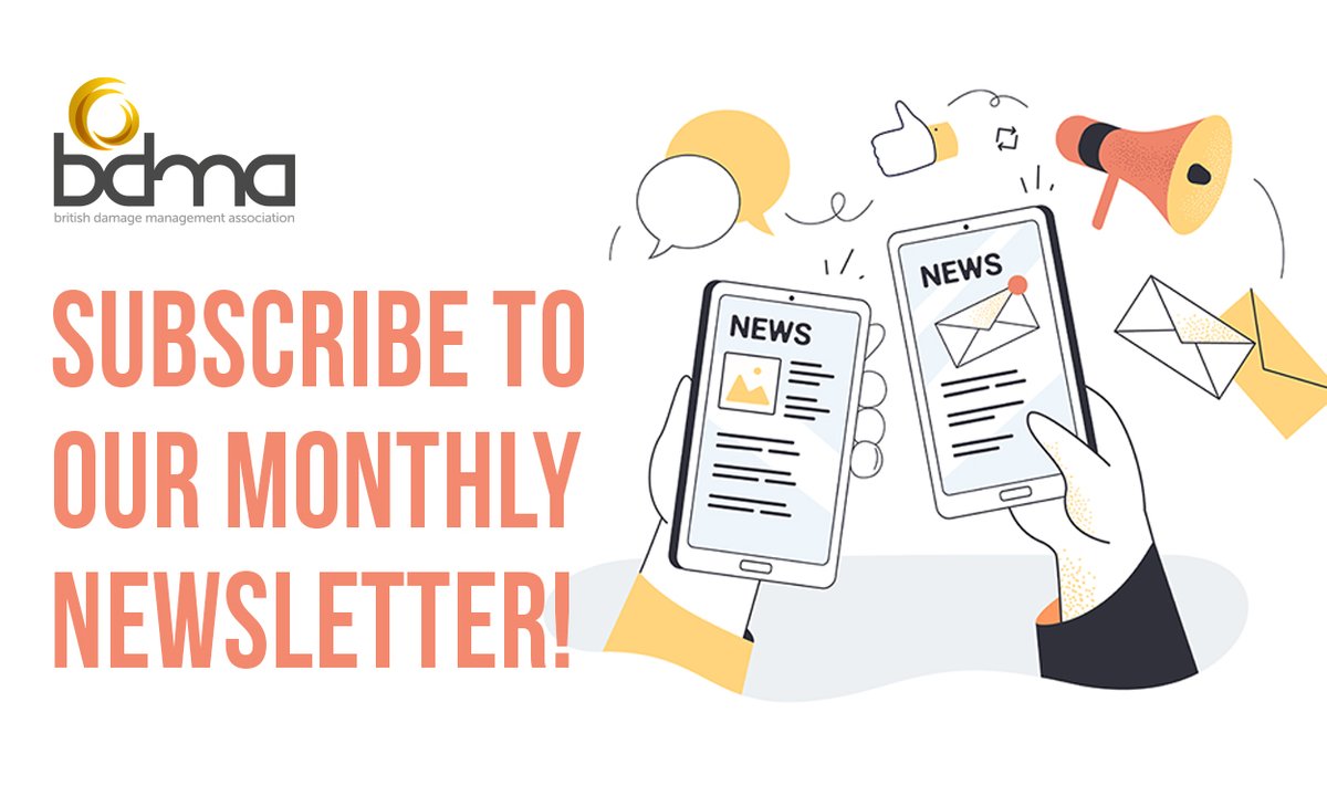 Our monthly newsletters contain business updates, industry news and member spotlights, and encompass a whole range of damage management sectors. Why not take a read of our latest edition here: mailchi.mp/9d397acb751a/a… Email info@bdma.org.uk to subscribe!