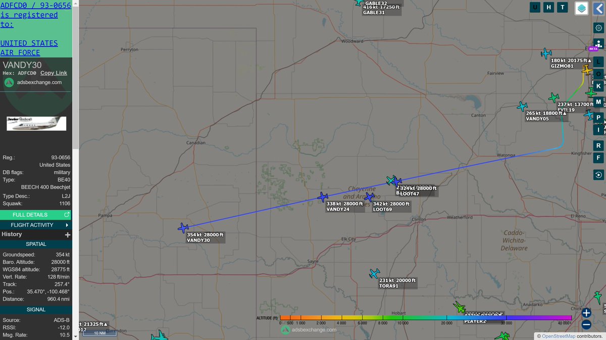 Mass USAF departures ongoing west bound out of Tinker and Vance AFB in Oklahoma ahead of todays severe weather event. #okwx