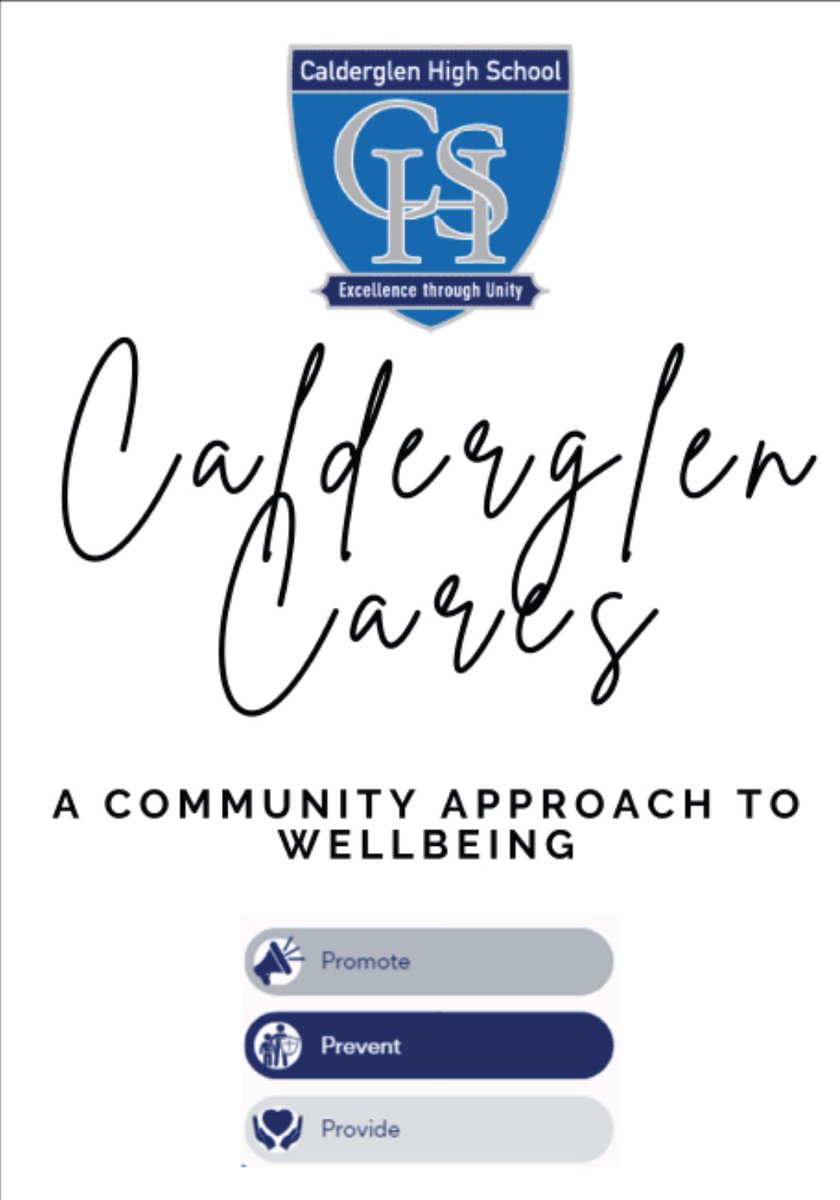 Looking forward to hosting our ‘Calderglen Cares’ partnership event tomorrow. Our work with partners is vital in ensuring we can best support our young people and their families, and enables us to build a community approach to wellbeing. #CalderglenCares💛