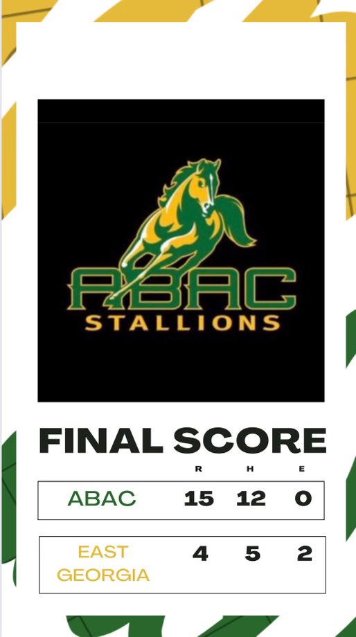 The stallions win the day and move on to the second round of the tournament! We will play Georgia Highlands at 12 pm tomorrow  in double elimination format.