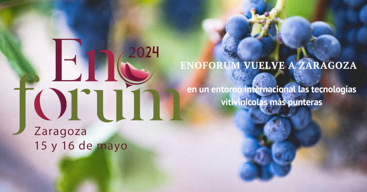 Grandes nombres del mundo del vino participarán en Enoforum Zaragoza del 15 al 16 de mayo. ¡Cita imperdible! Apúntate:
enoforum.eu/es/enoforum-es…