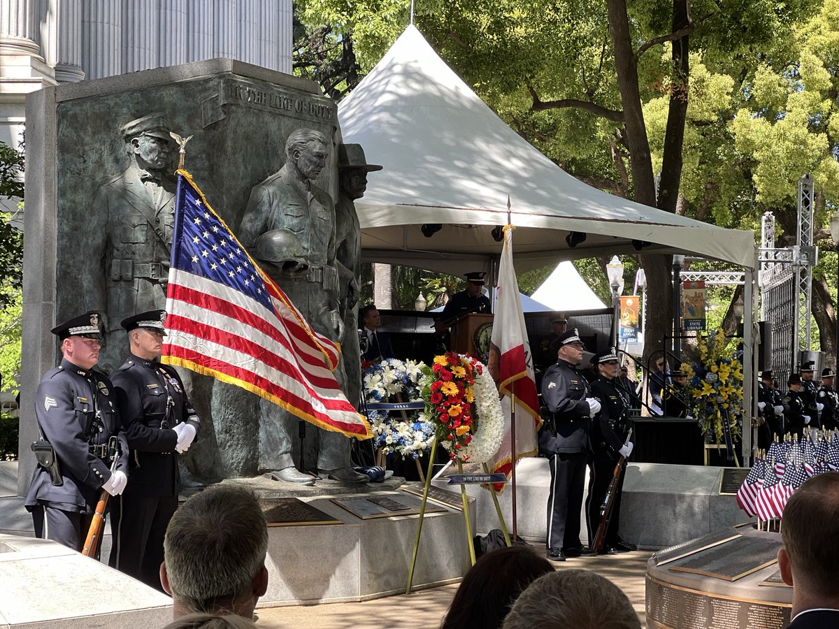 Peace Officers Memorial ceremony at the State Capitol. There is no greater sacrifice . .