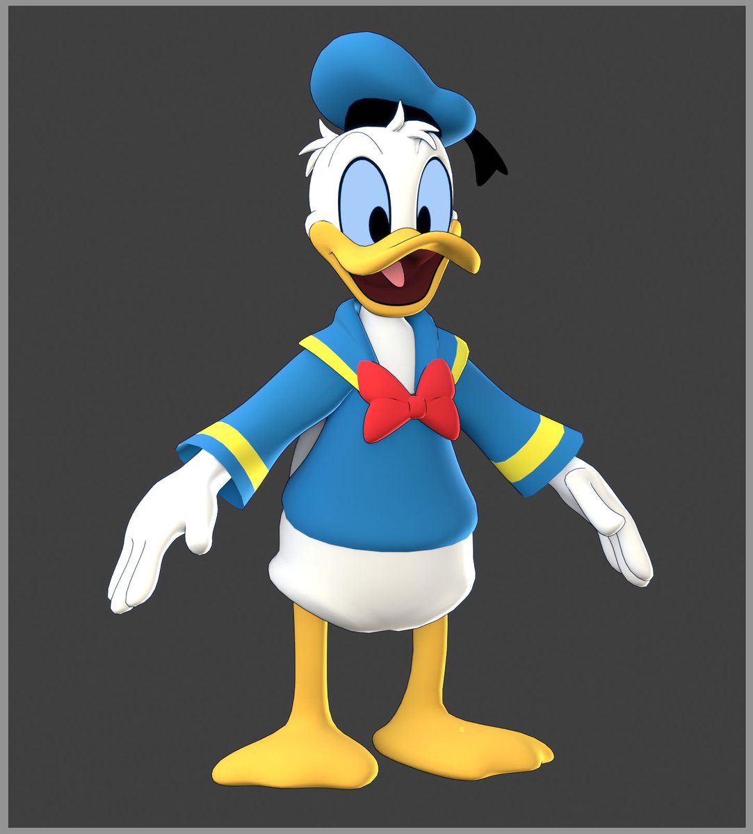 Oh boy! 
A 3D model of Donald Duck?! You bet!

Here's my 3D model preview of Donald Duck from the Mickey Mouse series.
#MickeyMouse #animation #Blender3D