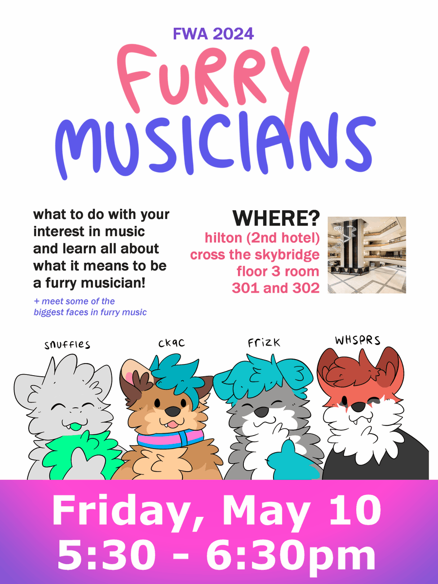 if you'll be at #FWA2024 be sure to check out our furry music panel!
