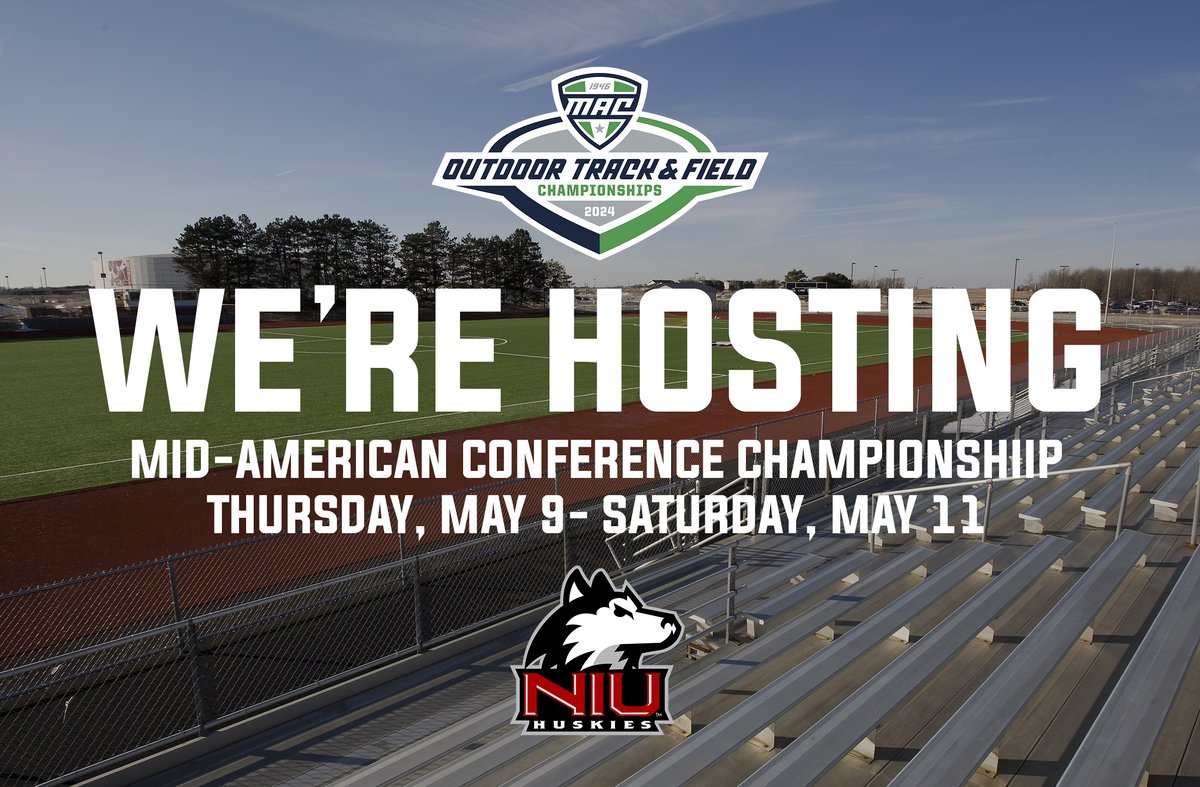 WE'RE HOSTING ‼️ Join us this weekend at the NIU Soccer and Track & Field Complex for the @MACSports Outdoor Track & Field Championship! 📅 bit.ly/4bt43NE 🎟️ bit.ly/3Wuyb71