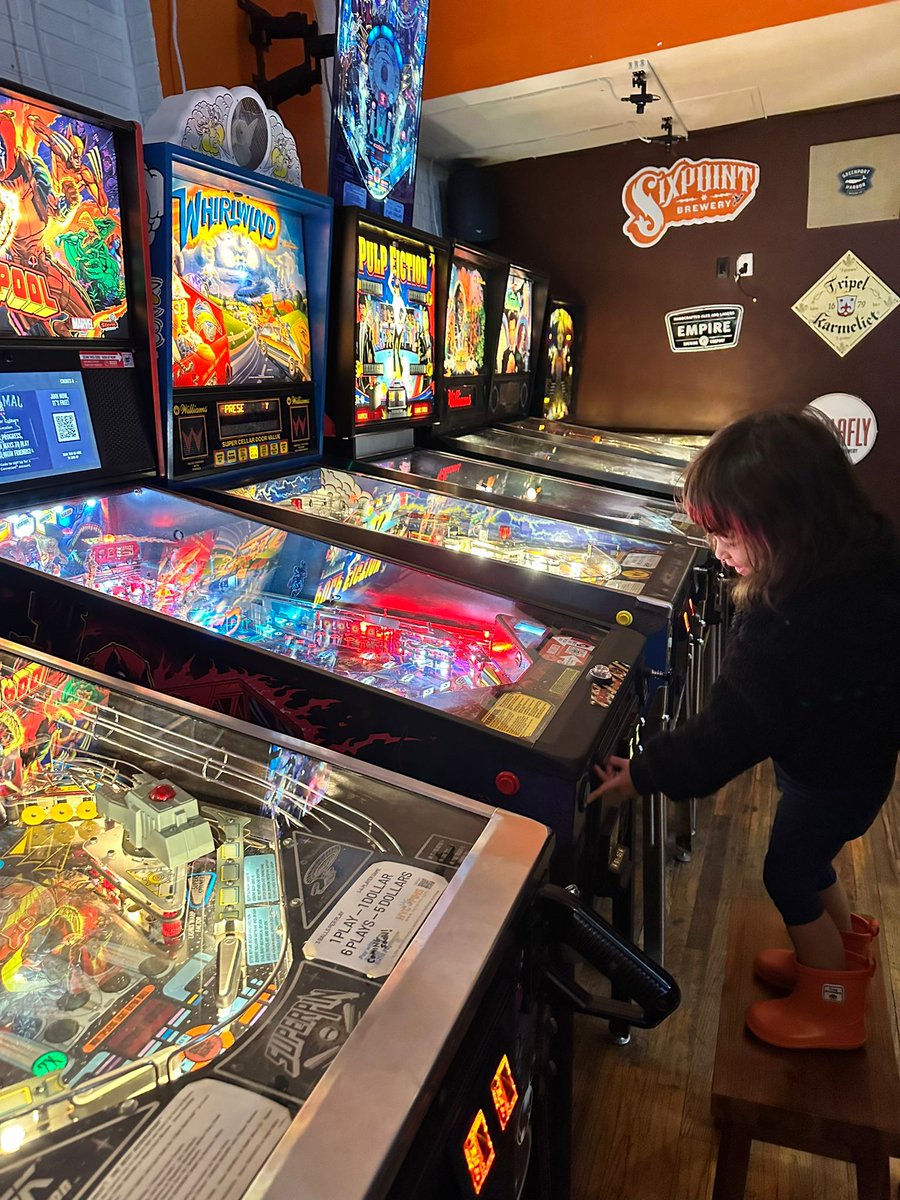 The future owner of Gebhard's inspecting the quality of the pinball selection!  Come check it out for yerself... we open at 3pm!
#gebhardsbeerculture #craftbeer #craftkitchen #upperwestside #upperwestsidebar #bottleshop #beer #beerlovers #pinball #pinballlife #pinballbar