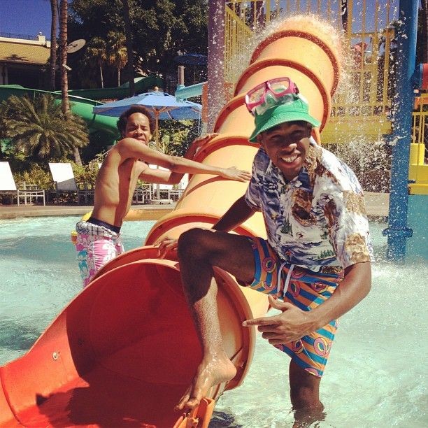 tyler and earl at the waterpark