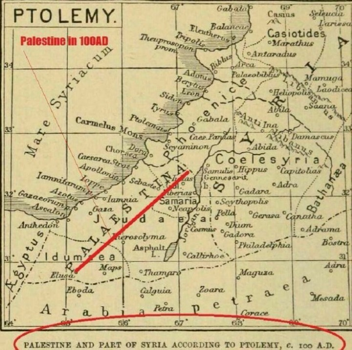 Never was an Israel. Palestine Map 100 AD