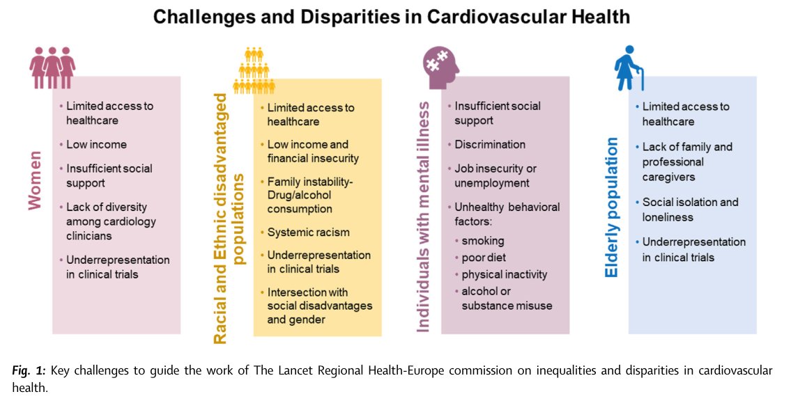 We are excited to announce our 1st commission on inequalities & disparities in cardiovascular health focusing on marginalized populations: women, ethnic minorities, the elderly, and those with mental health conditions. Commission's objectives & scope 👇 thelancet.com/journals/lanep…