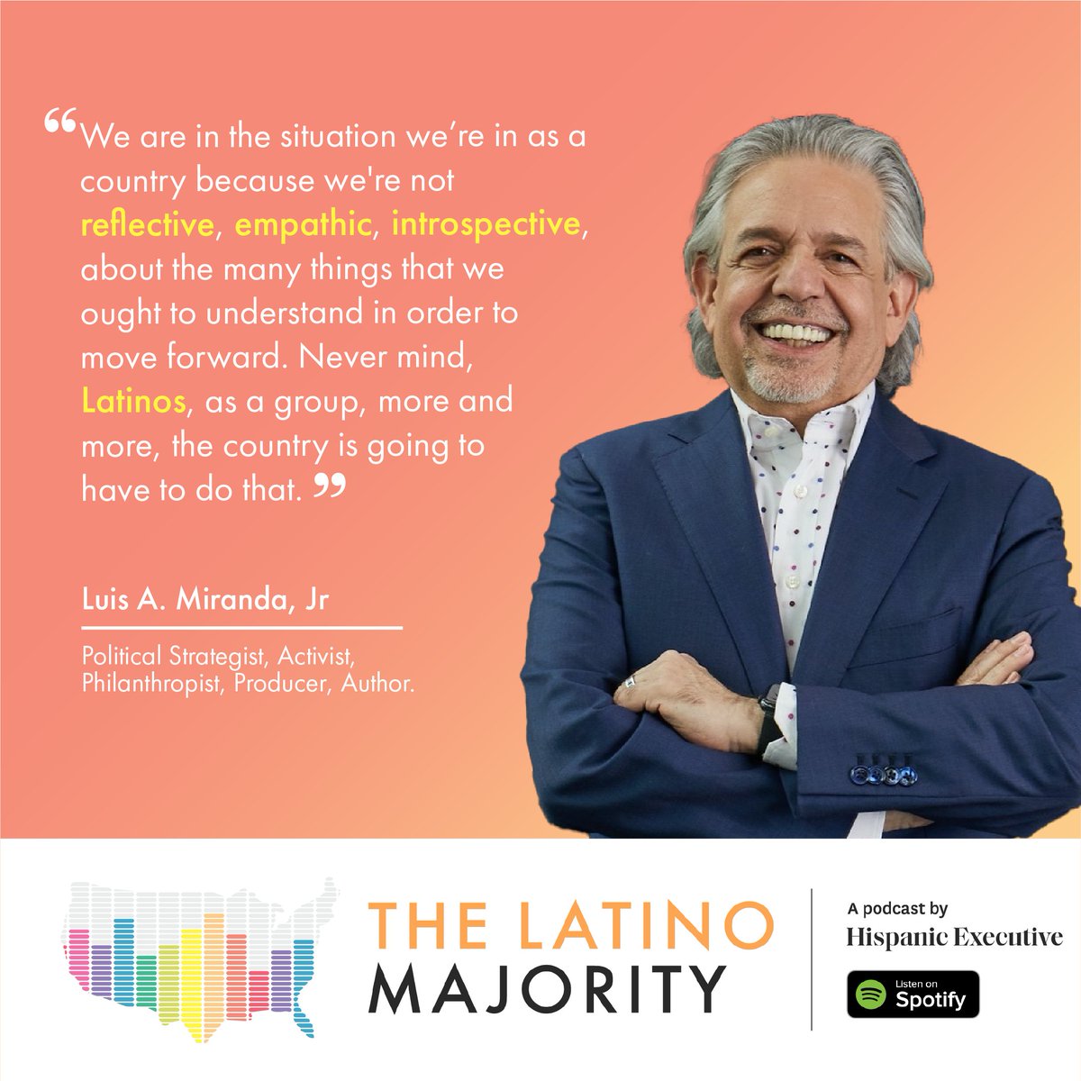 🎙️ EPISODE TEASER: Join us for a new episode of The Latino Majority podcast featuring the remarkable Luis Miranda, Jr. Tune in this Wednesday, May 8th! hubs.la/Q02wf6x10 #TheLatinoMajority #Season6 #Podcast @Vegalteno