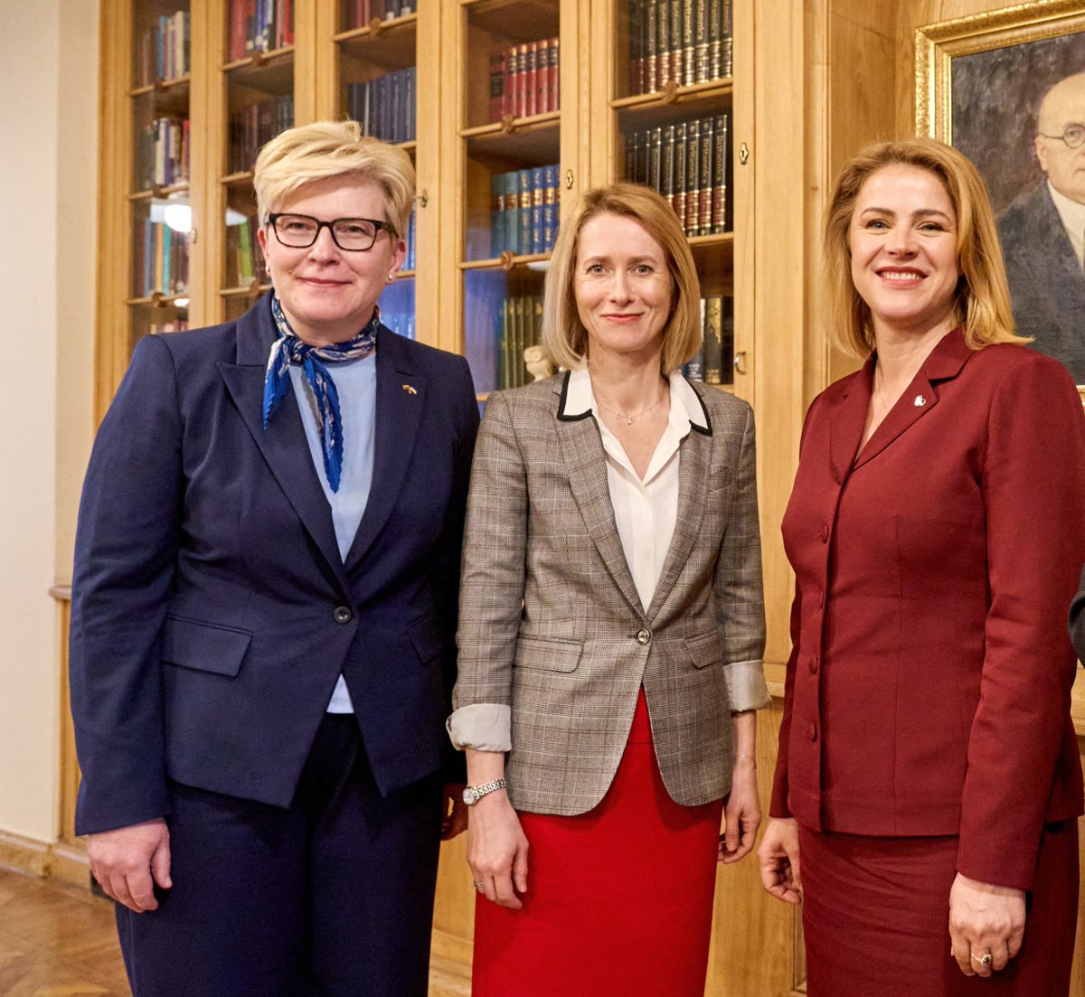 Ladies and gentlemen, meet the incredible leadership of the Prime Ministers of Lithuania, Estonia, and Latvia! A total #girlpower in action, paving the way for a brighter, more inclusive future. 🇱🇹🇪🇪🇱🇻