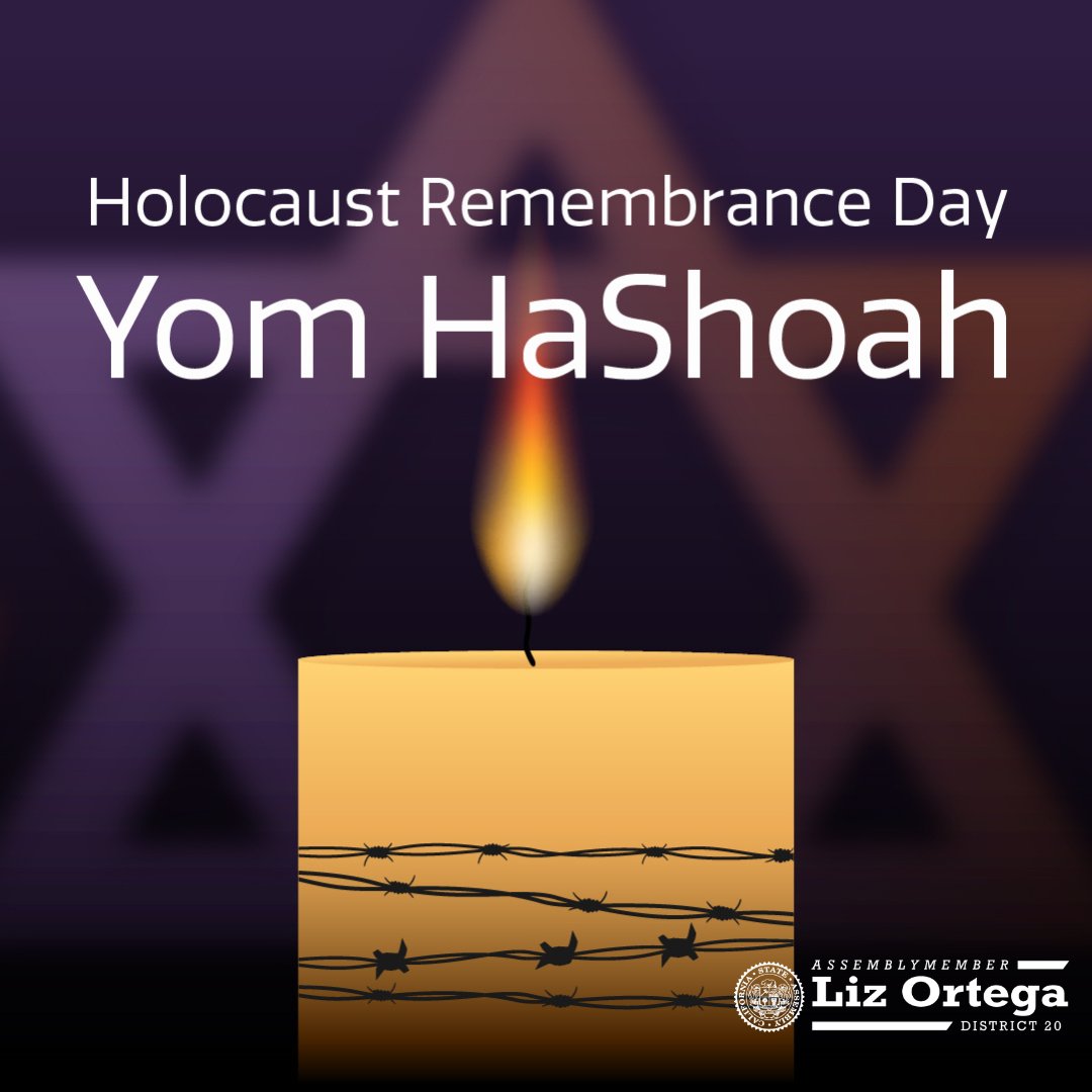 California Holocaust Memorial Day, or “Day of Remembrance,” encourages us to observe this day of remembrance for the victims of the Holocaust that occurred during the Second World War. We can never again fall into hate and fear. #YomHaShoah #NeverAgain #NeverForget