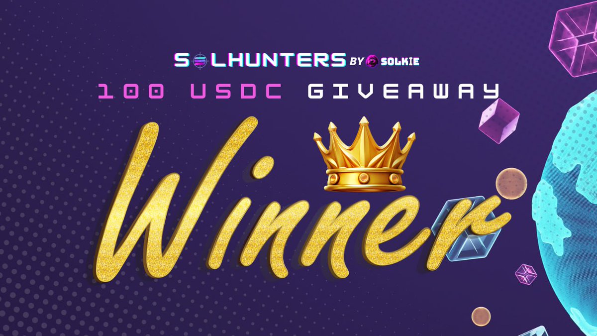 The winner of this weeks Giveaway is @janifa30: BSehuFTA76sA9uEZc2S88ZKCjmsEHv27ocDRSRpstP9i We've sent sent 100 USDC to your address: solscan.io/tx/61X6qtpumtf… Join our telegram channel to stay informed on our new Giveaways! t.me/solhunterschan……