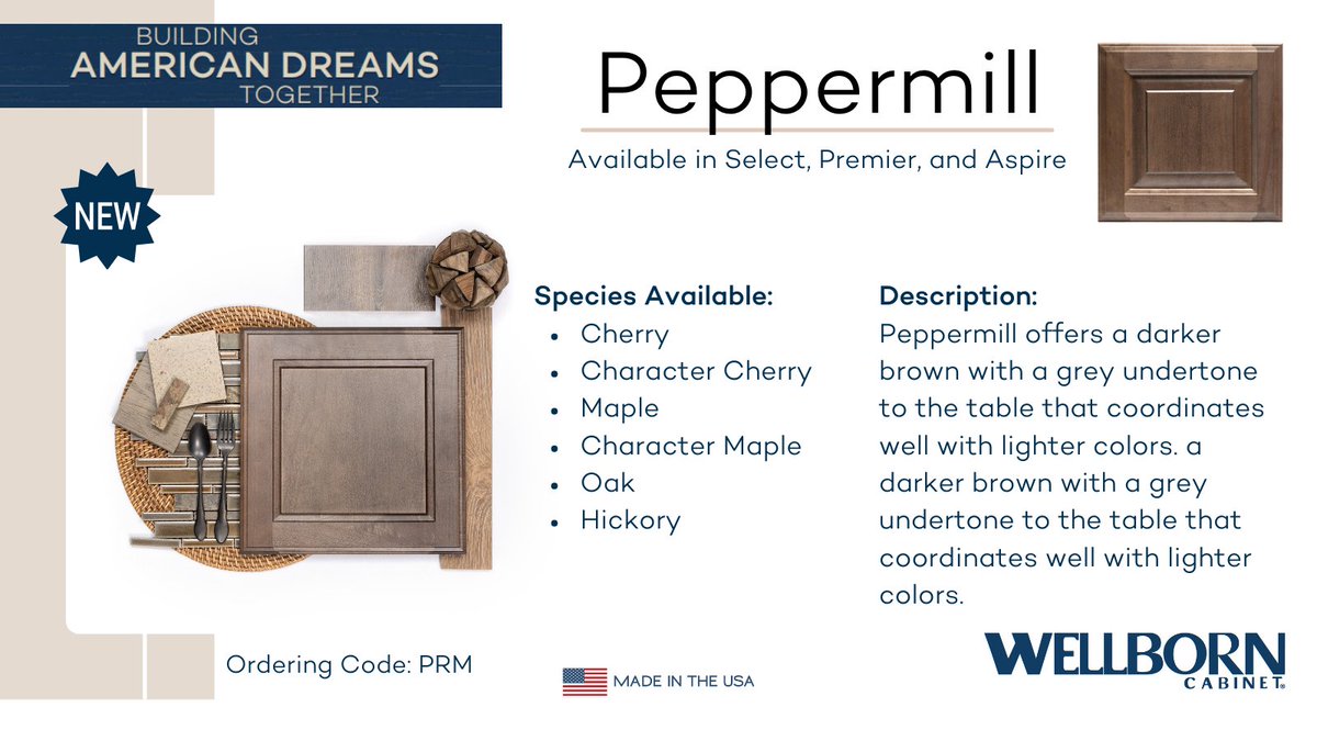 New 2024 Finish Peppermill! What are your thoughts? #wellborncabinet #new #thoughts #retweet #familyowned