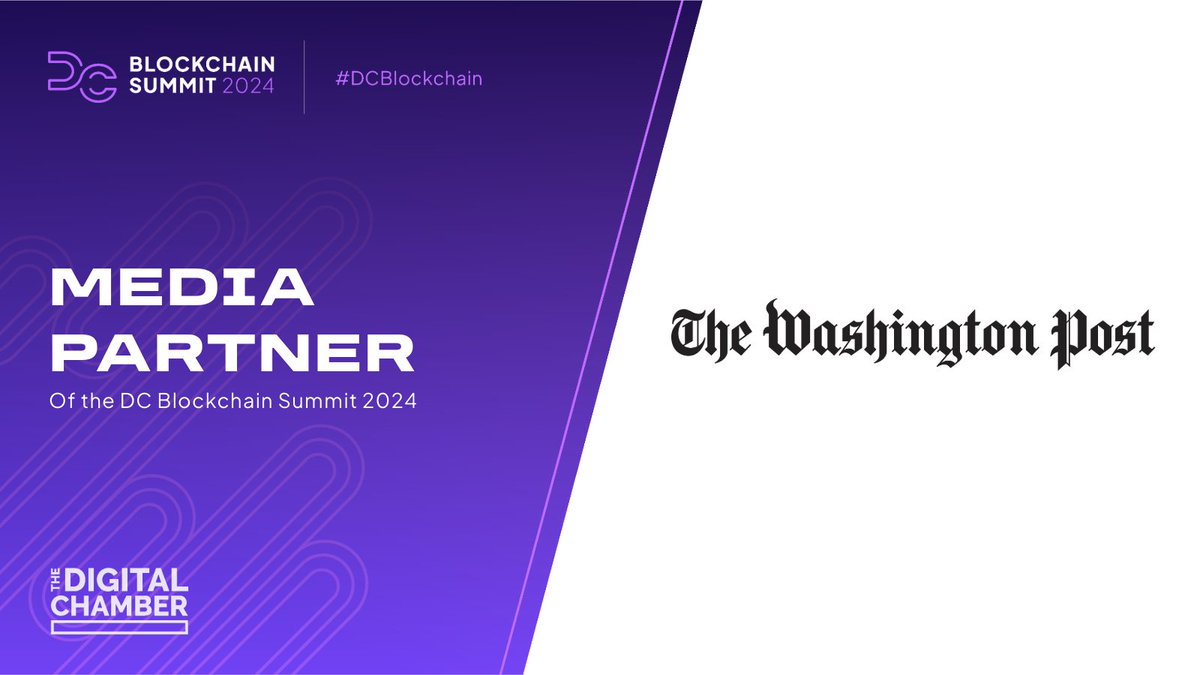 We’re excited to announce @washingtonpost as a Media Partner of #DCBlockchain Summit 2024! Join us on May 15th as we shape the future: 👇👇👇 Dcblockchainsummit.com/sponsors/