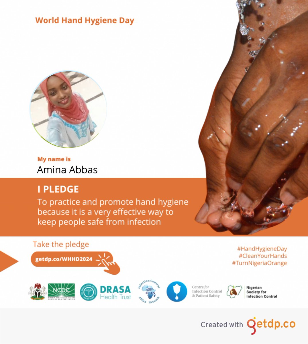 #handhygieneday
#cleanyourhands 
#turnNigeriaorange 
@NCDCgov @drasatrust