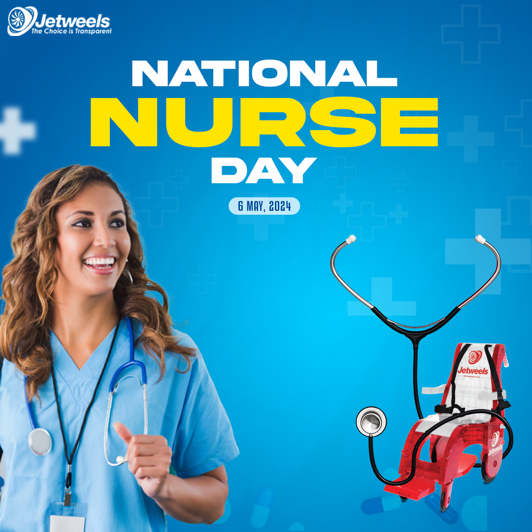 Celebrating #NationalNurseDay with Jetweels! Our chairs support the heroes of our society. Thank you, nurses, for all you do! 💙 #HealthcareHeroes #Jetweels