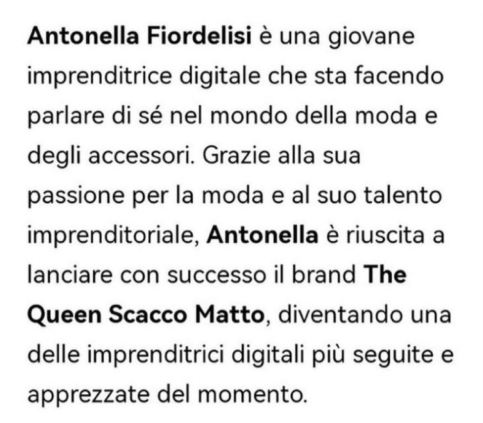 Felice di leggere questi articoli! Questo è quello che meriti , elogi per la grande determinazione e professionalità che ti contraddistingue ! #theqeenscaccomatto #fiorde