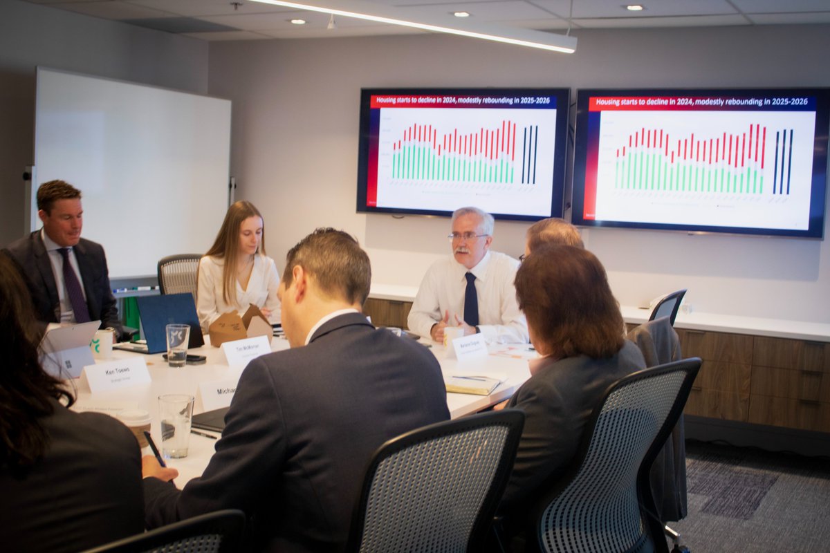 'There is a massive need for investment in housing, and more than a trillion dollars will have to come from the private sector, particularly for purpose-built rental.” Thanks to @CMHC_ca's Aled ab Iorwerth for joining our Housing and Development Strategy Council meeting today.