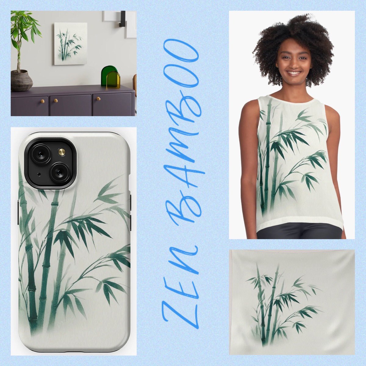 Discover the simple elegance of my #ZenBamboo design! Perfect for a variety of products that can be printed and shipped anywhere in the world. Get a piece of zen: redbubble.com/shop/ap/160890… 

#IndieArtist #Moxi #RBandME #MinimalistDesign #GlobalArt #MyDesign #GlobalShipping