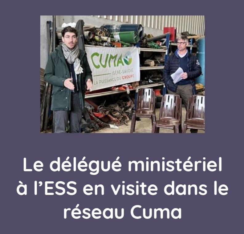 [#Ess - Visiter] @CoopFR : @MaximeBaduel, délégué ministériel à l'#Ess, en visite dans le réseau #Cuma ➡️ entreprises.coop/le-delegue-min… 🚜 cc @CUMAFrance @MartinotPhilip1 @LsuchetL @lacoopagricole @MFesneau ⤵️