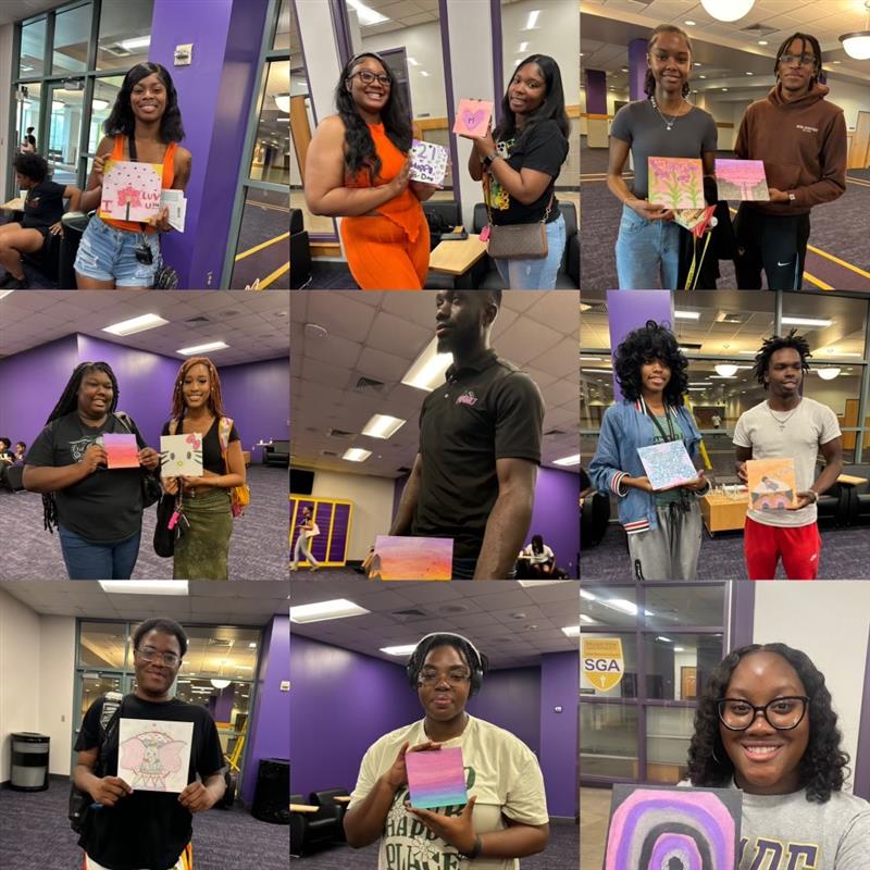 Recap of Sip N Paint 🎨 Thank you to everyone who stopped by 💜💛