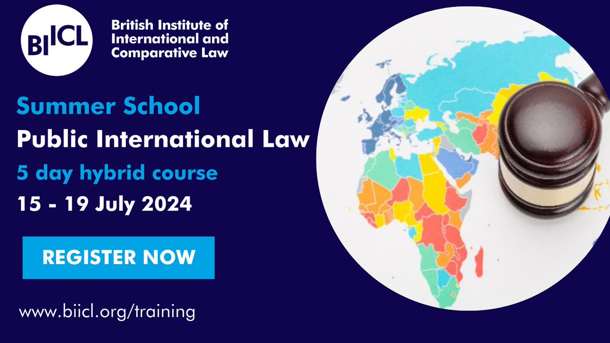 Network with international law professionals! 
BIICL's Public International Law Summer School offers a unique opportunity to connect with experts & peers (in London or online). 
#Networking #InternationalLaw #SummerSchool buff.ly/4a4dmSP
