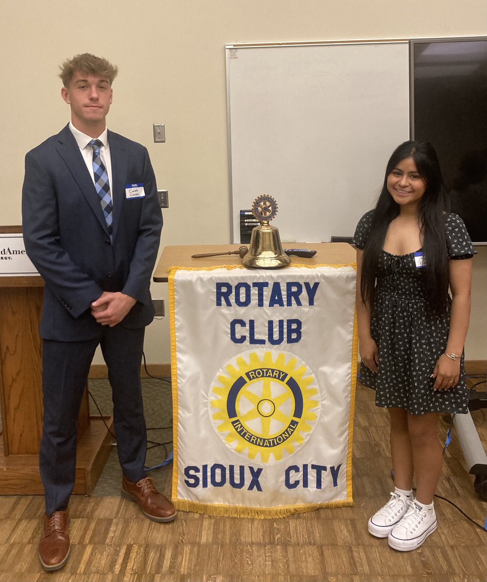 Congratulations to <a href="/NHS_SCCSD/">North High School | Sioux City, IA</a>’s multiple year soccer Captains Yeni Condon and <a href="/calebtcross/">Caleb Cross</a> for being two of the nine finalists for <a href="/RotarySiouxCity/">Rotary of Sioux City</a>’s Student of the Year.